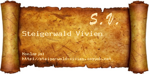 Steigerwald Vivien névjegykártya